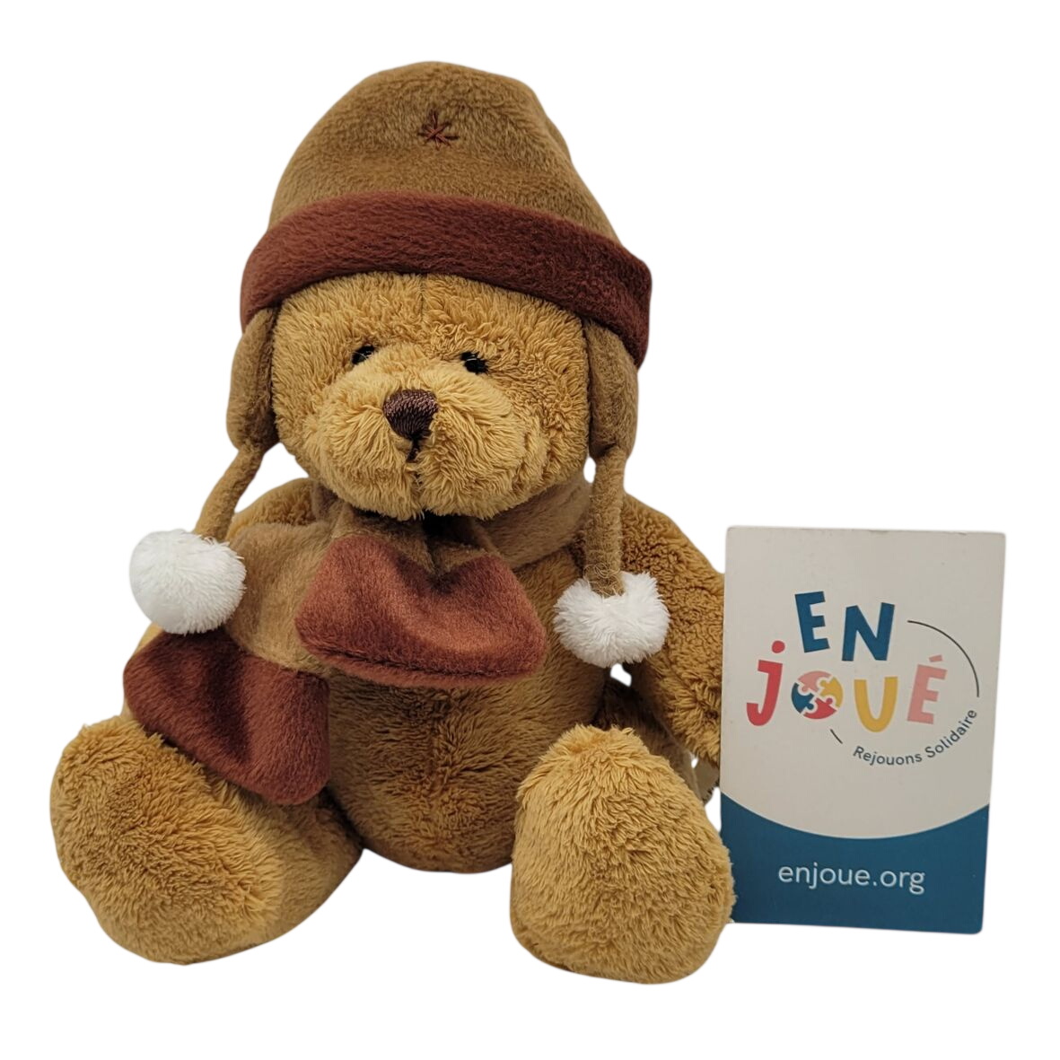Acheter Peluche - Ours marron bonnet écharpe 15 cm - Maxita - Dés 6 mois. Bon état - 10,00 € Peluche - Ours marron bonnet écharpe 15 cm - Maxita - Dés 6 mois. Bon état - reconditionné disponible sur Label Emmaüs
